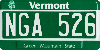 VT license plate NGA526