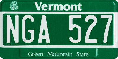 VT license plate NGA527