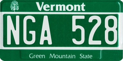 VT license plate NGA528