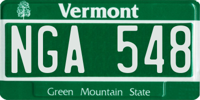 VT license plate NGA548