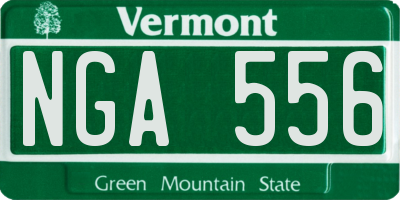 VT license plate NGA556