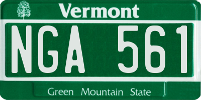 VT license plate NGA561