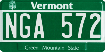 VT license plate NGA572