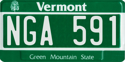 VT license plate NGA591
