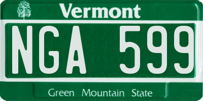 VT license plate NGA599