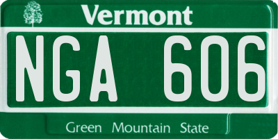 VT license plate NGA606