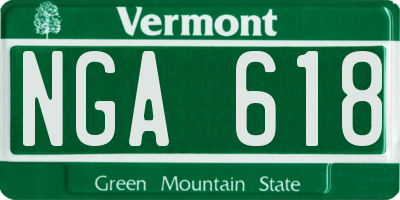 VT license plate NGA618