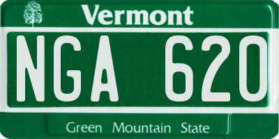 VT license plate NGA620