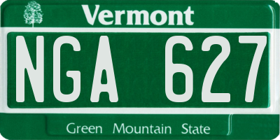 VT license plate NGA627