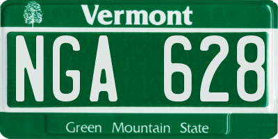 VT license plate NGA628