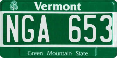 VT license plate NGA653