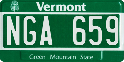 VT license plate NGA659
