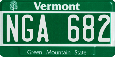 VT license plate NGA682