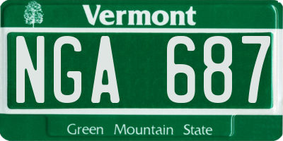 VT license plate NGA687