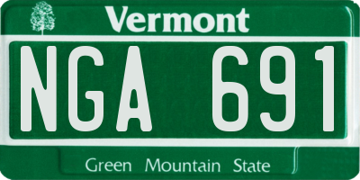 VT license plate NGA691