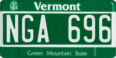 VT license plate NGA696