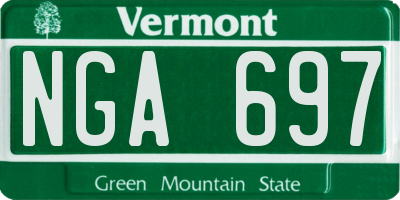 VT license plate NGA697