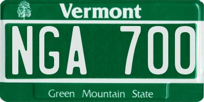 VT license plate NGA700