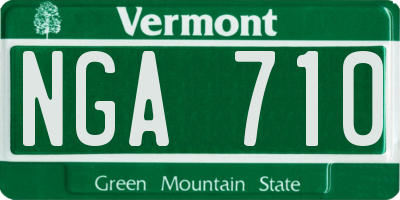 VT license plate NGA710