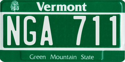 VT license plate NGA711