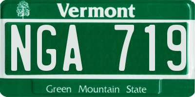 VT license plate NGA719
