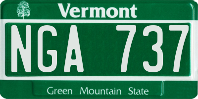 VT license plate NGA737