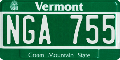 VT license plate NGA755
