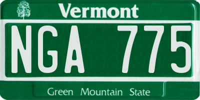 VT license plate NGA775