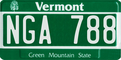 VT license plate NGA788