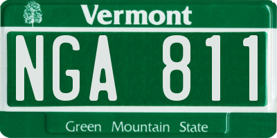 VT license plate NGA811