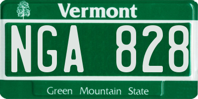 VT license plate NGA828