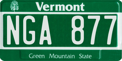 VT license plate NGA877