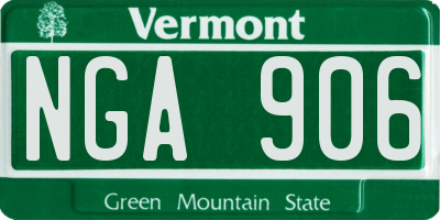 VT license plate NGA906