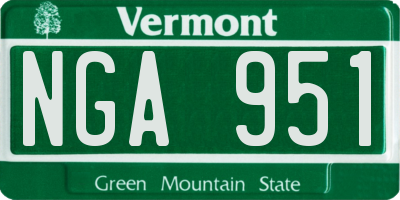 VT license plate NGA951