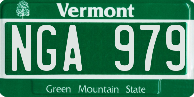 VT license plate NGA979