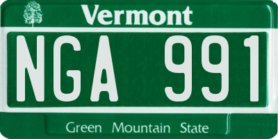 VT license plate NGA991