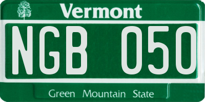 VT license plate NGB050