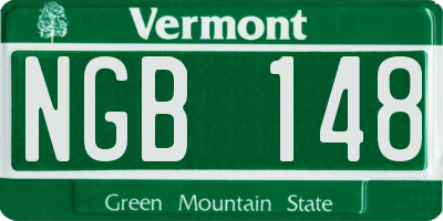 VT license plate NGB148