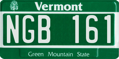 VT license plate NGB161