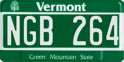 VT license plate NGB264