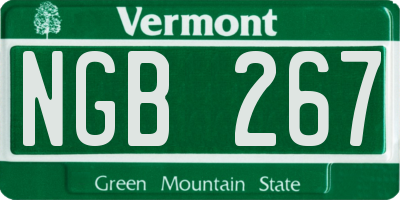 VT license plate NGB267