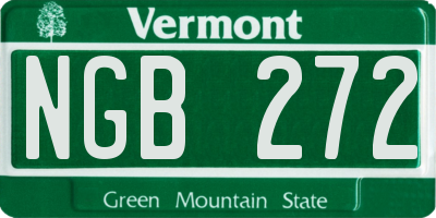 VT license plate NGB272