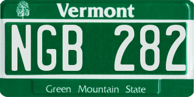 VT license plate NGB282
