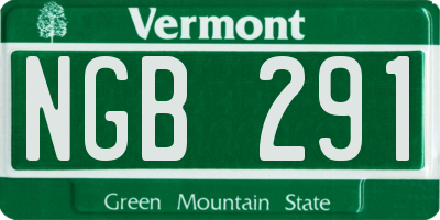 VT license plate NGB291