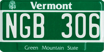VT license plate NGB306