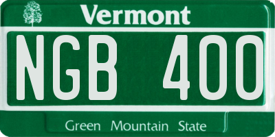 VT license plate NGB400