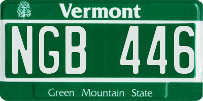 VT license plate NGB446