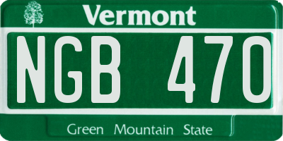 VT license plate NGB470