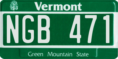 VT license plate NGB471