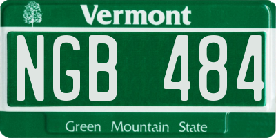 VT license plate NGB484